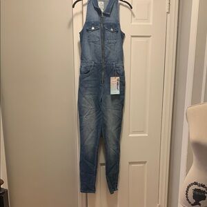 Almost Famous Blue Denim Jumpsuit